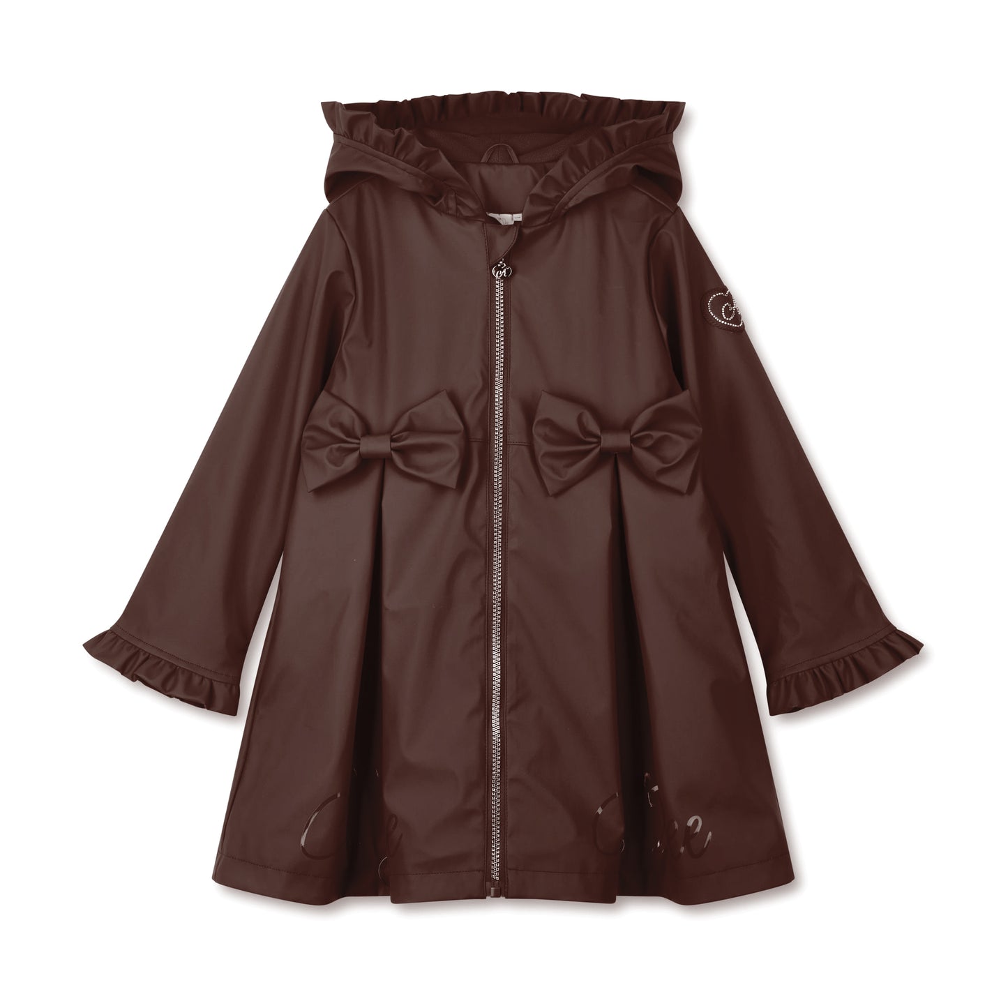 PRE ORDER ADee Girls Brown Bow Raincoat Nova