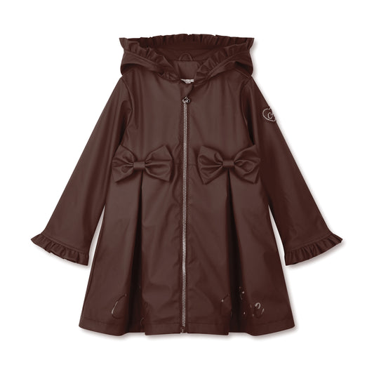 PRE ORDER ADee Girls Brown Bow Raincoat Nova