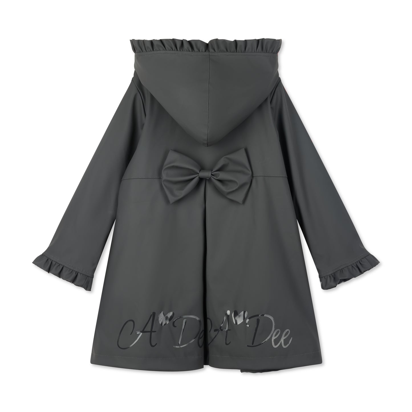 PRE ORDER ADee Girls Grey Bow Raincoat Nova