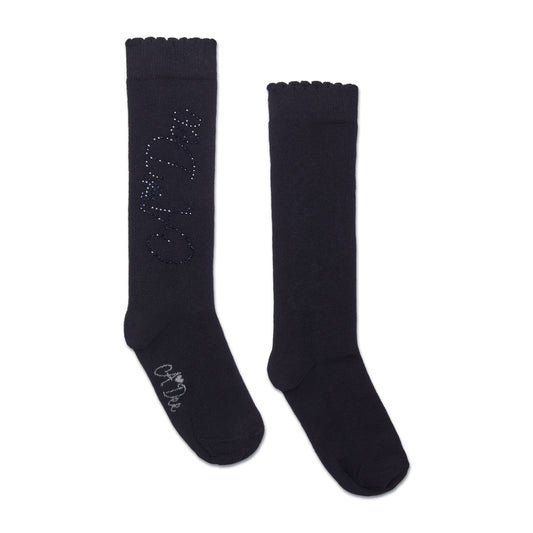 PRE ORDER ADee Girls Black Knee High Sock Seren
