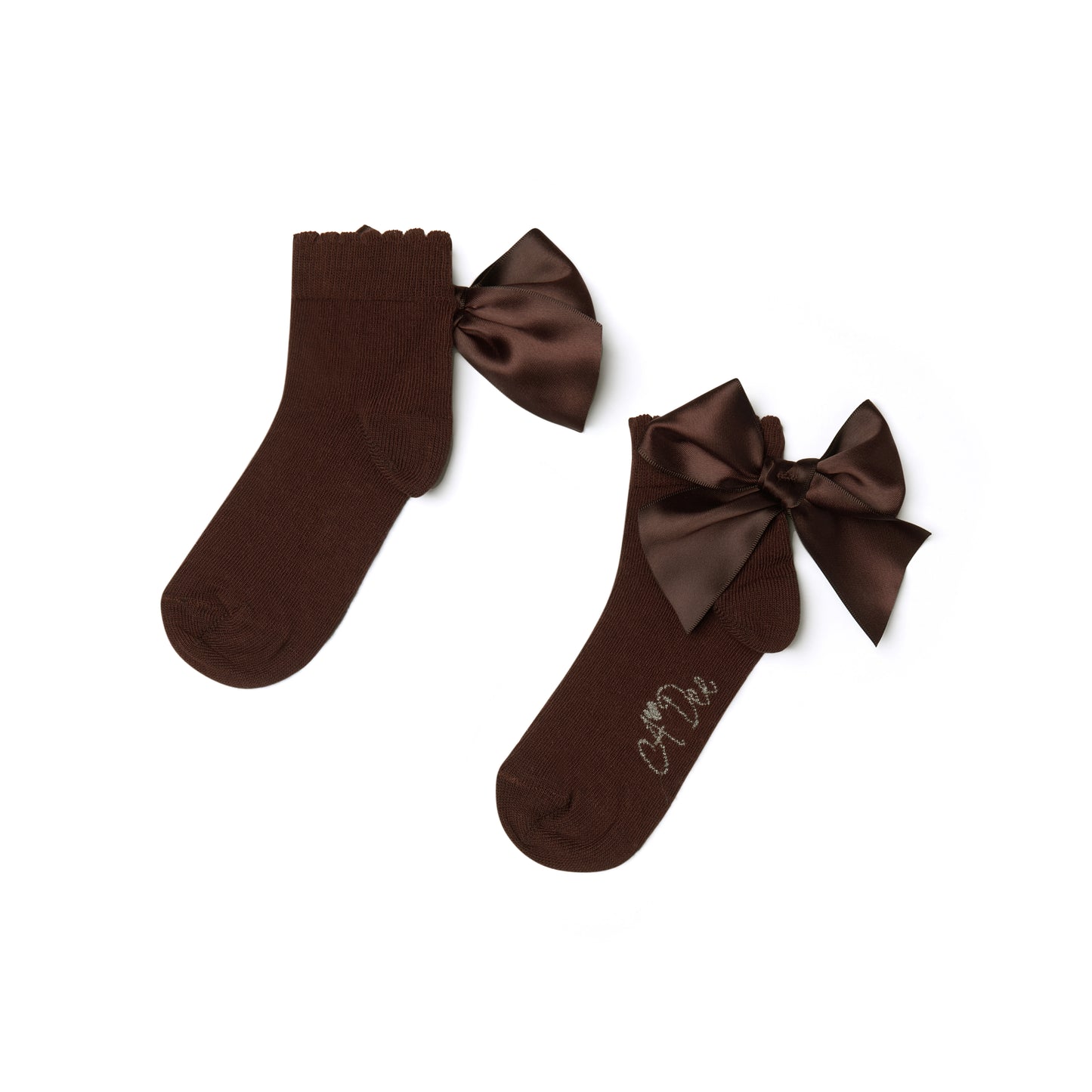 PRE ORDER ADee Girls Brown Bow Ankle Sock Cara
