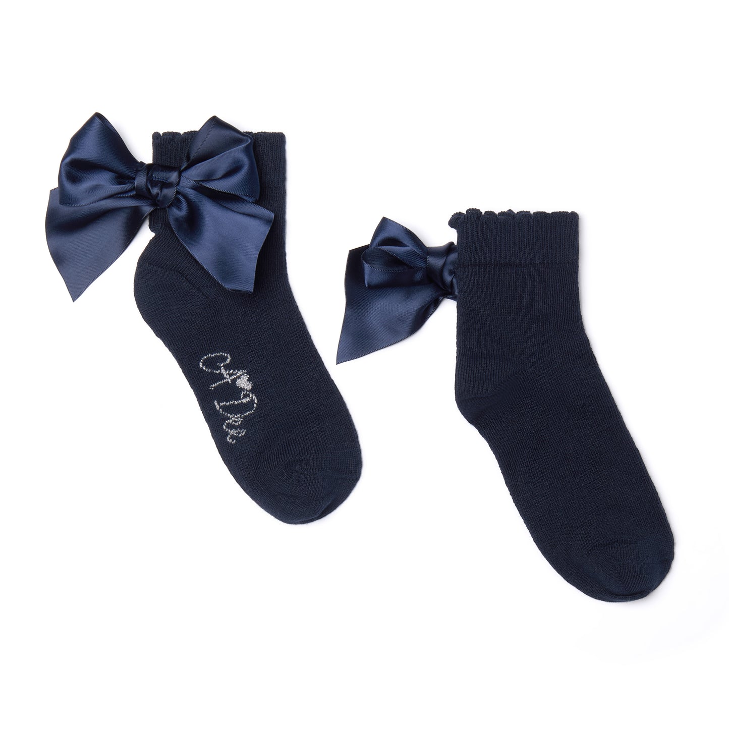 PRE ORDER ADee Girls Navy Bow Ankle Sock Cara
