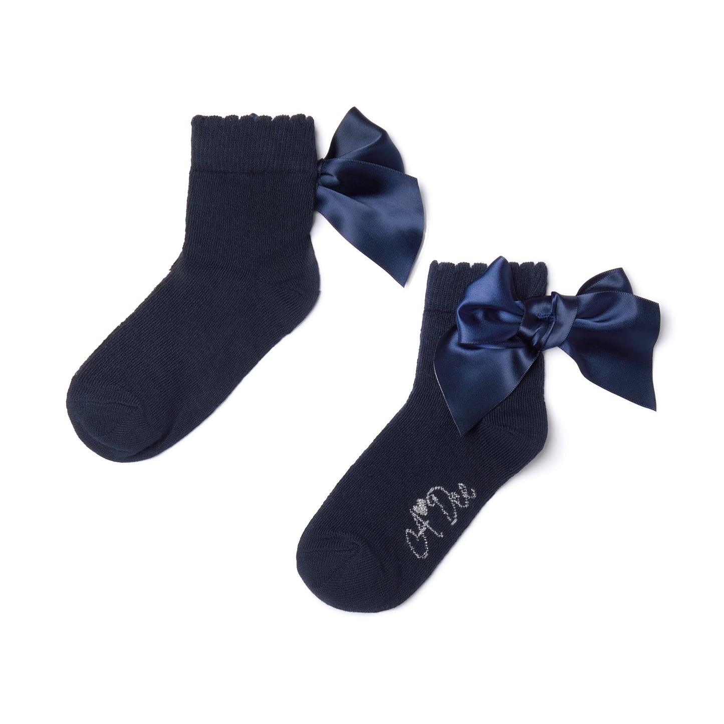 PRE ORDER ADee Girls Navy Bow Ankle Sock Cara