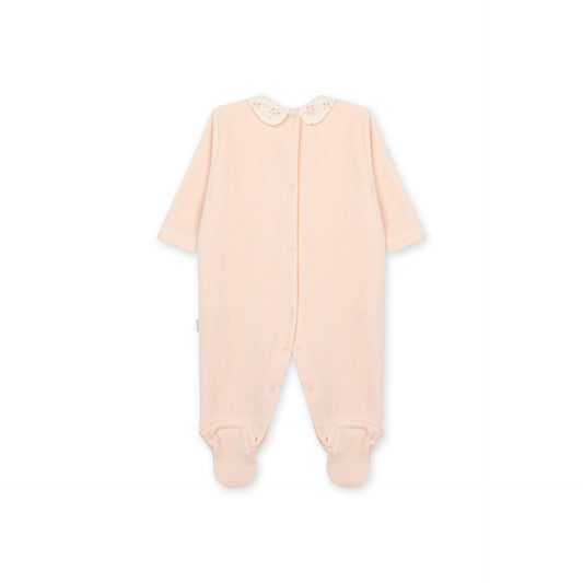PRE ORDER Baby Gi Peach Winter Garden Velour Babygrow WG50