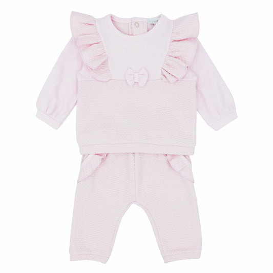 Blues Baby Pink Girls Ruffle Tracksuit BB1716 image 0