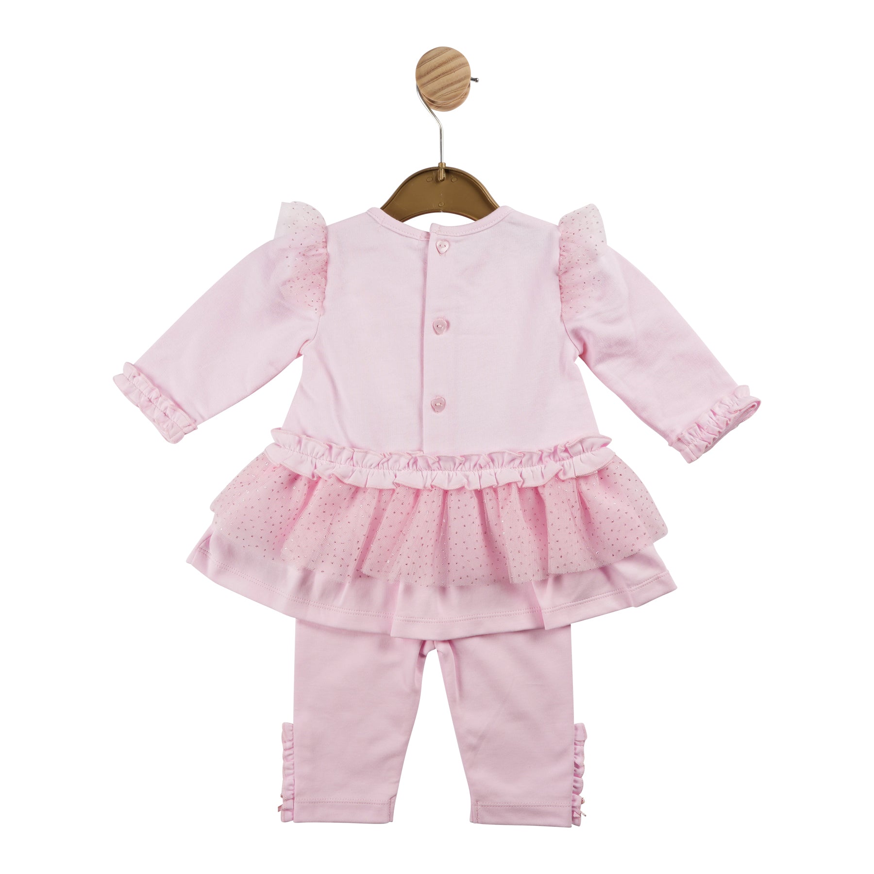 Mintini Baby Girls Pink Tulle Dress and Legging Set 6176 image 1