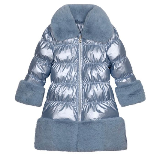 ADee Blue Jacket With Fur Sarah