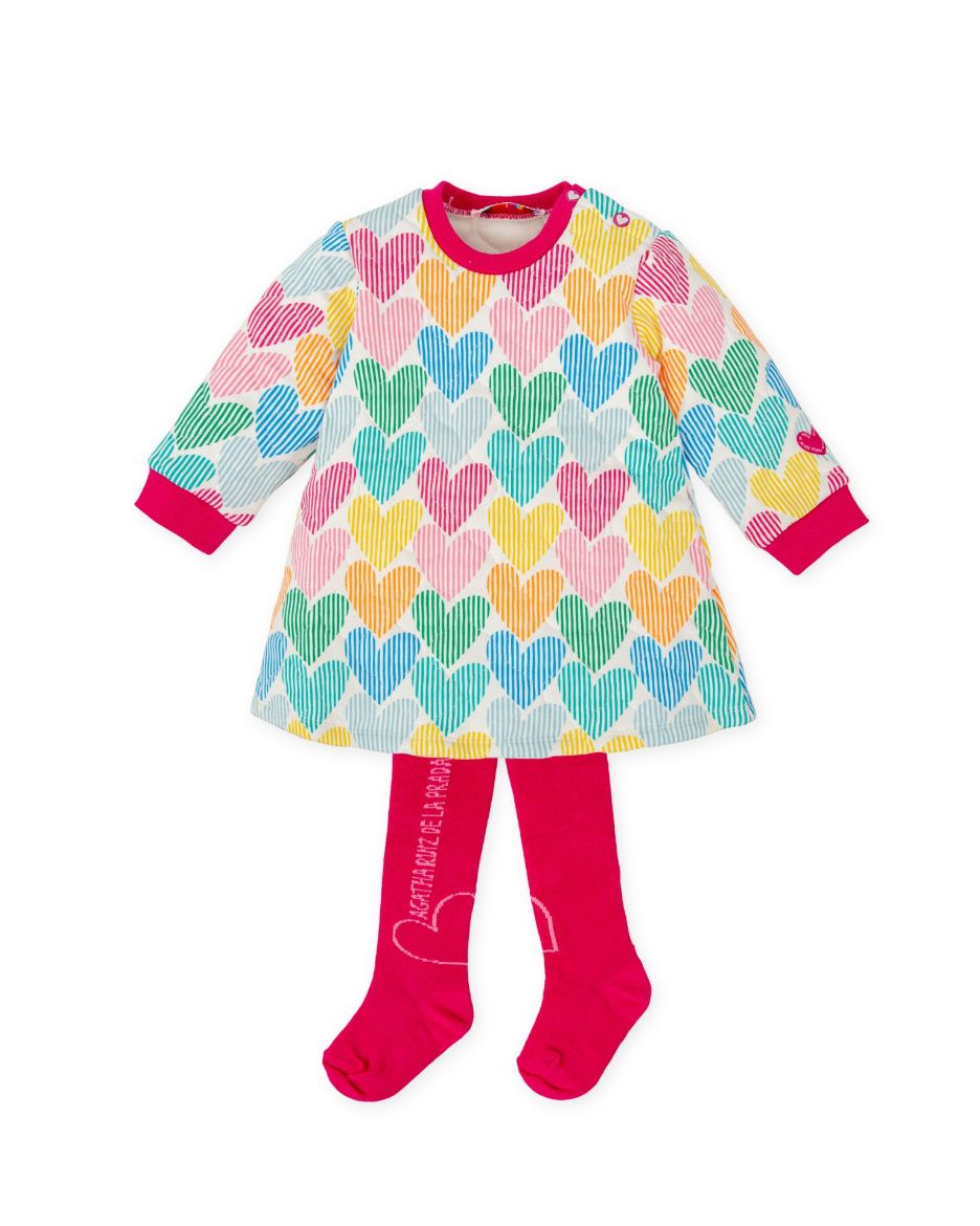 Agatha Ruiz de la Prada Multicolor Heart Dress & Tights 8281