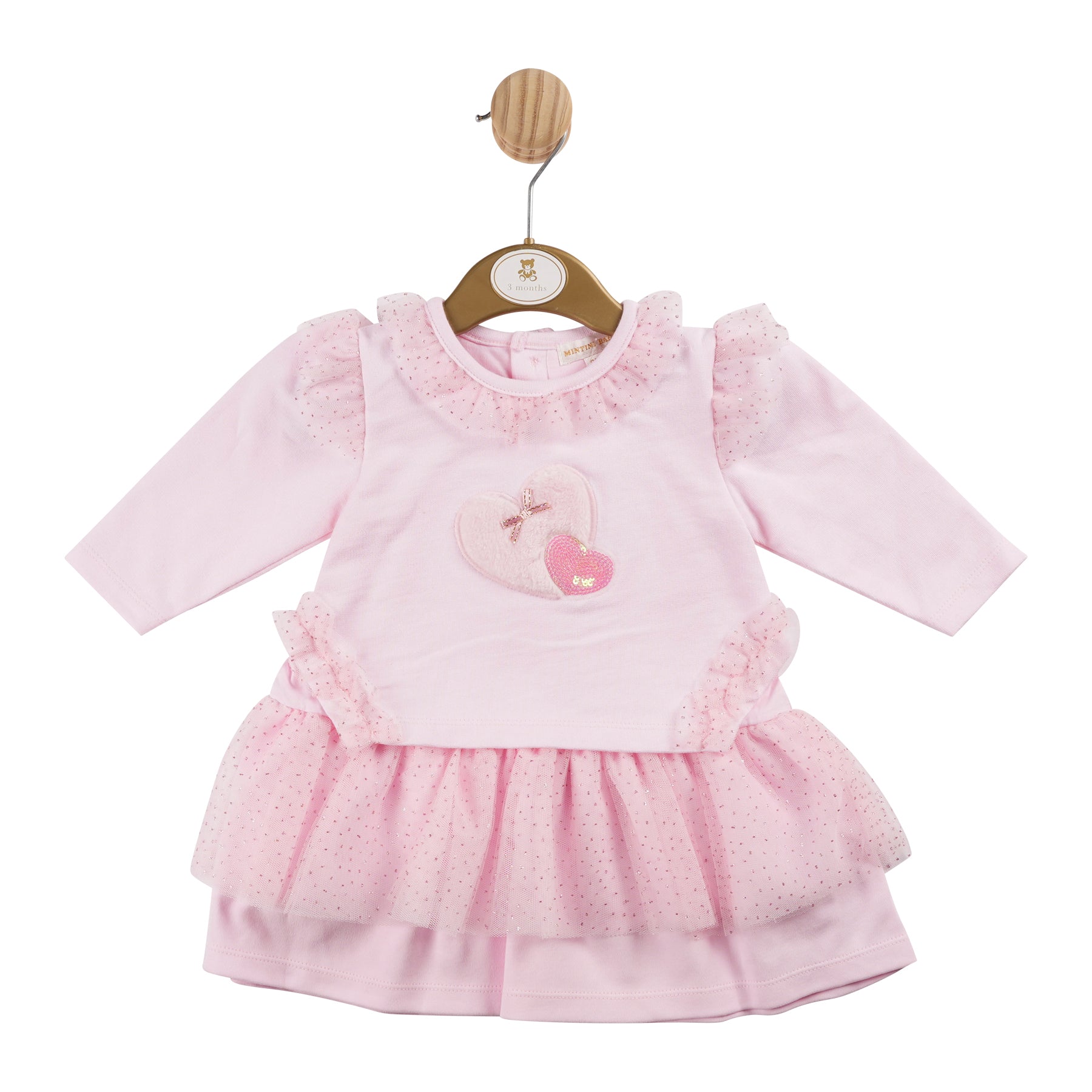 Mintini Baby Girls Pink Tulle Dress 6174 image 0