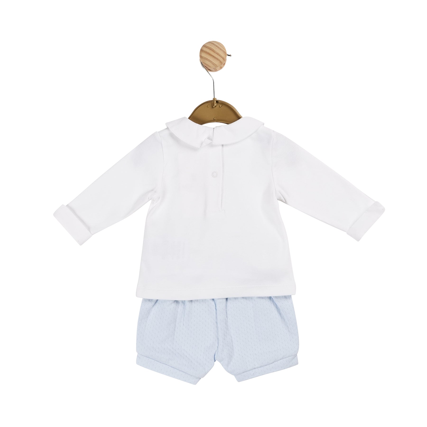 Mintini Baby Boys Blue Short and Polo Shirt Set 5975 image 1