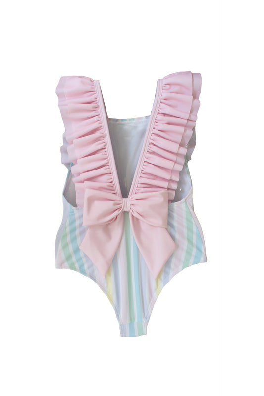 Meia Pata Stripe Swimsuit Aruba