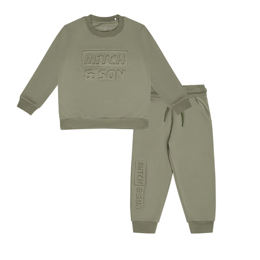 Mitch and Son Dark Khaki Embossed Tracksuit Christian image 0