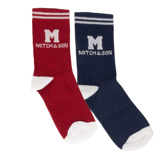 Mitch and Son Chili Red Two Pack Socks Bennet image 0