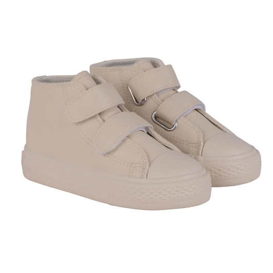 Mitch and Son Beige Velcro High Top Boots image 0