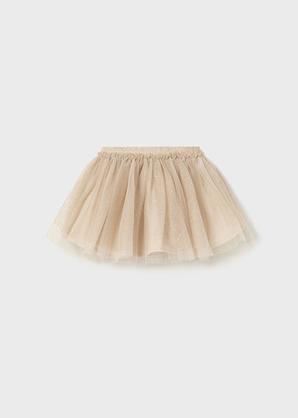 Mayoral Baby Girls Light Beige Sparkle Skirt Set 2901/2045