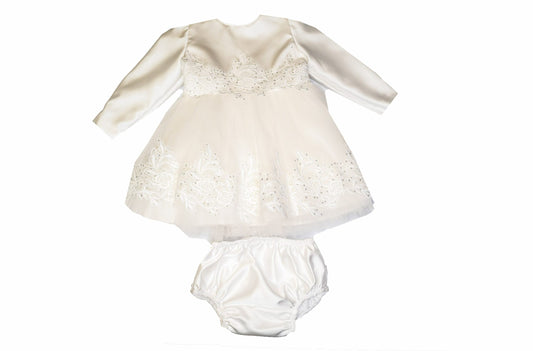 Daga Baby Girls Ivory Occasion Dress & Pant Set 9896 image 0