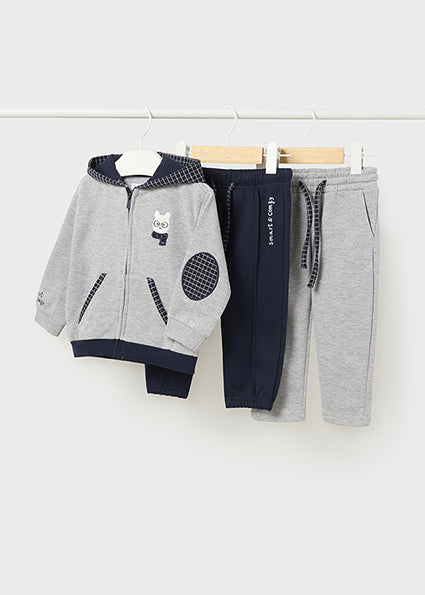 Mayoral Baby Boys Grey Three Piece Tracksuit 2815 image 0