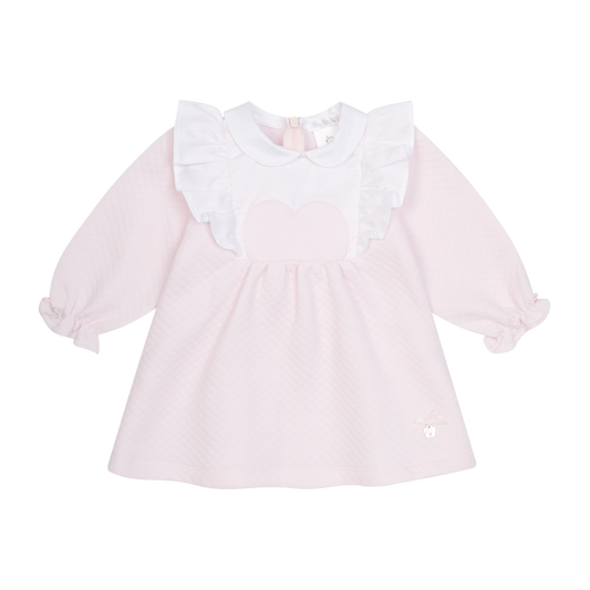 Deolinda Baby Girl Pink Loveheart Frill Dress 25408