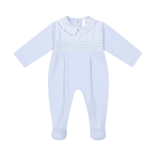 Deolinda Boys Blue Smocked Babygrow 6118