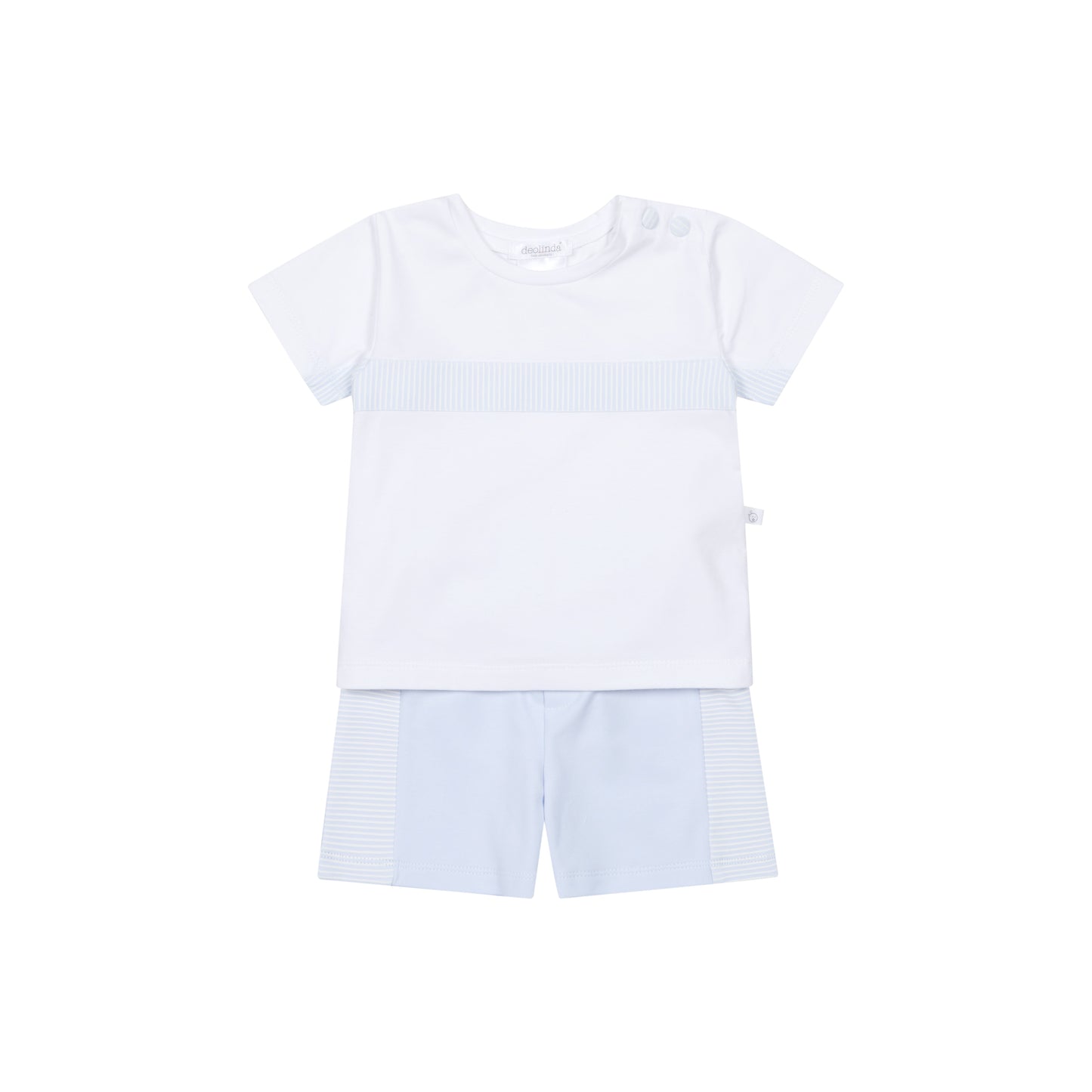 Deolinda Boys Pale Blue Contrast Short Set 6726