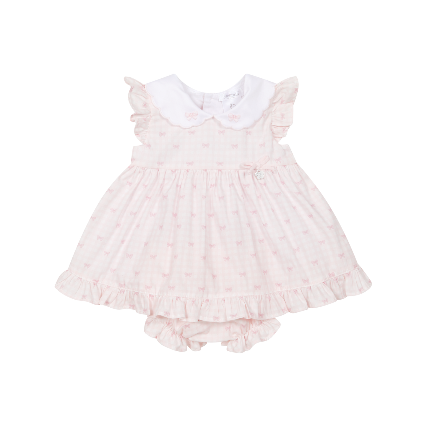Deolinda Pink Bow Dress & Bloomer Set 6304