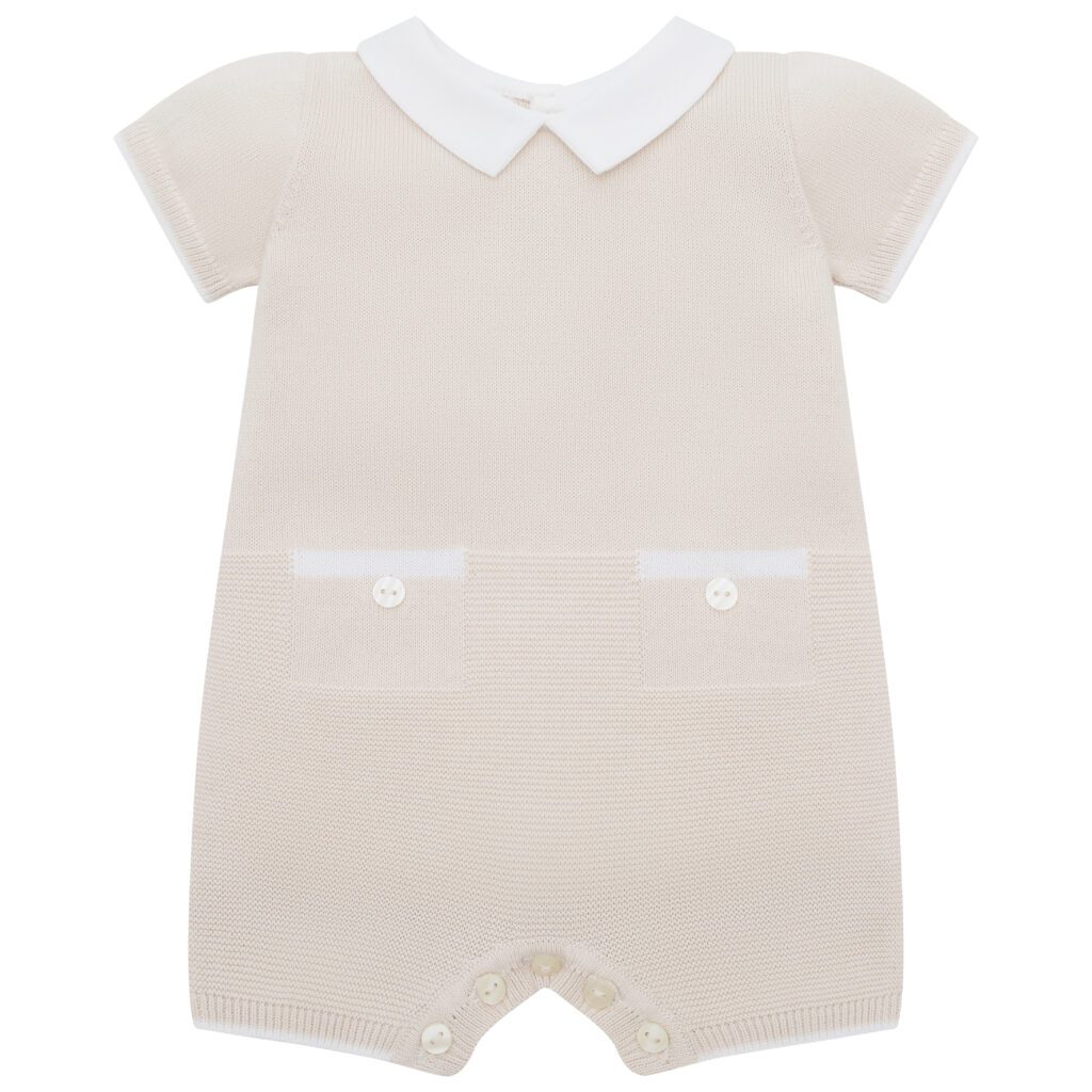 Emilie Et Rose Stone Knitted Romper Logan