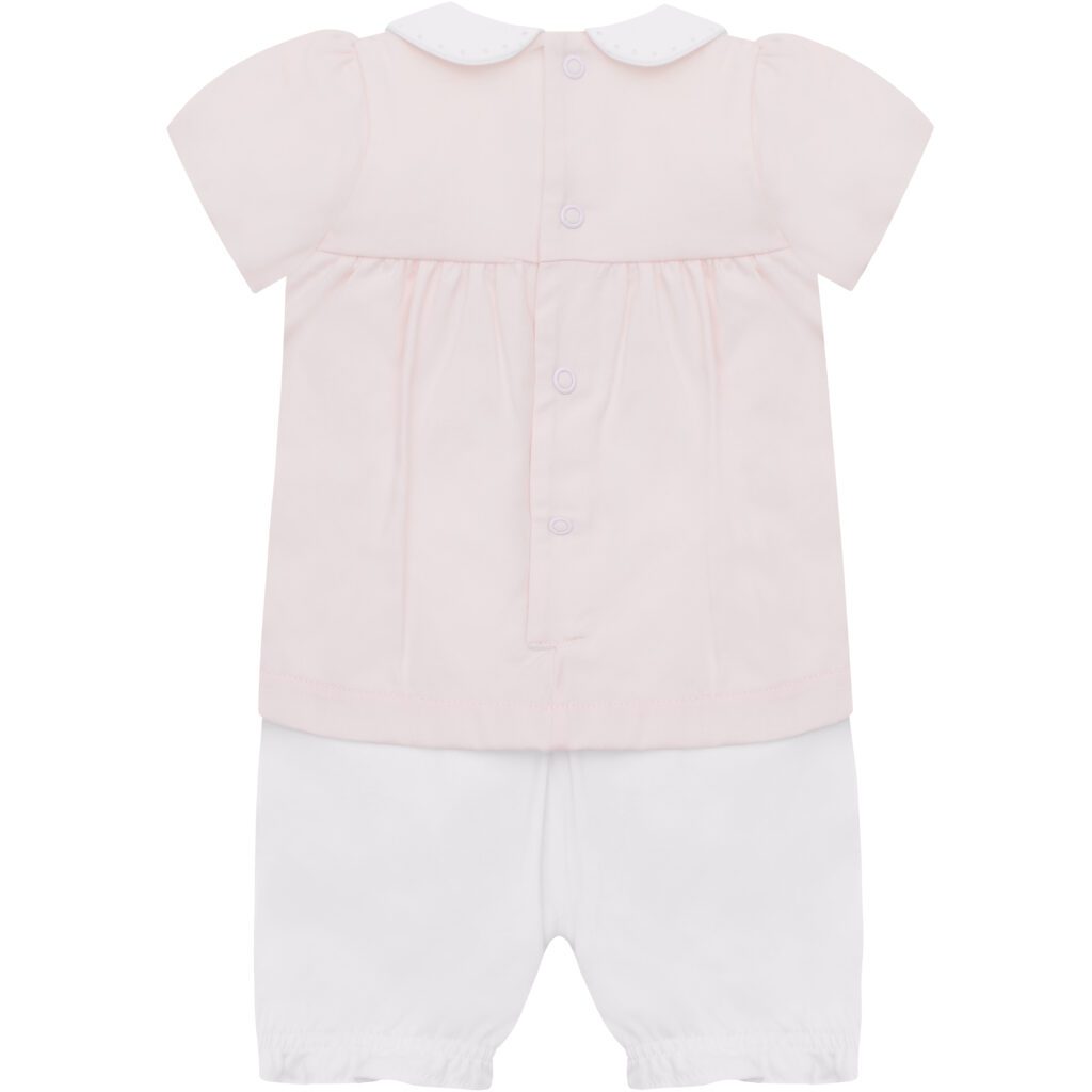 Emilie Et Rose Girls Pink Dress & Bloomer Set  Louisa