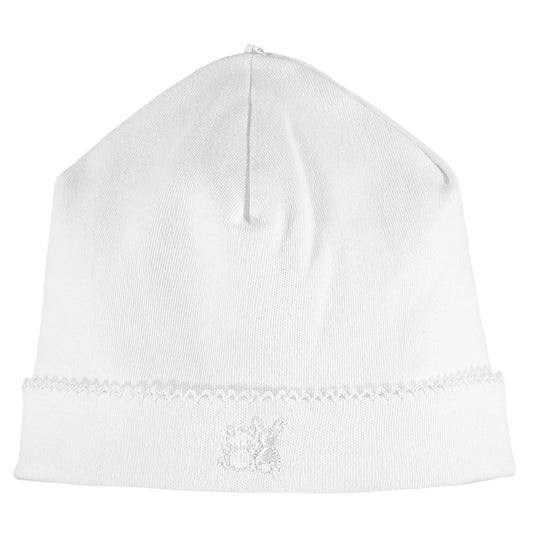 Emilie Et Rose White Cotton Pull On Hat Genesis