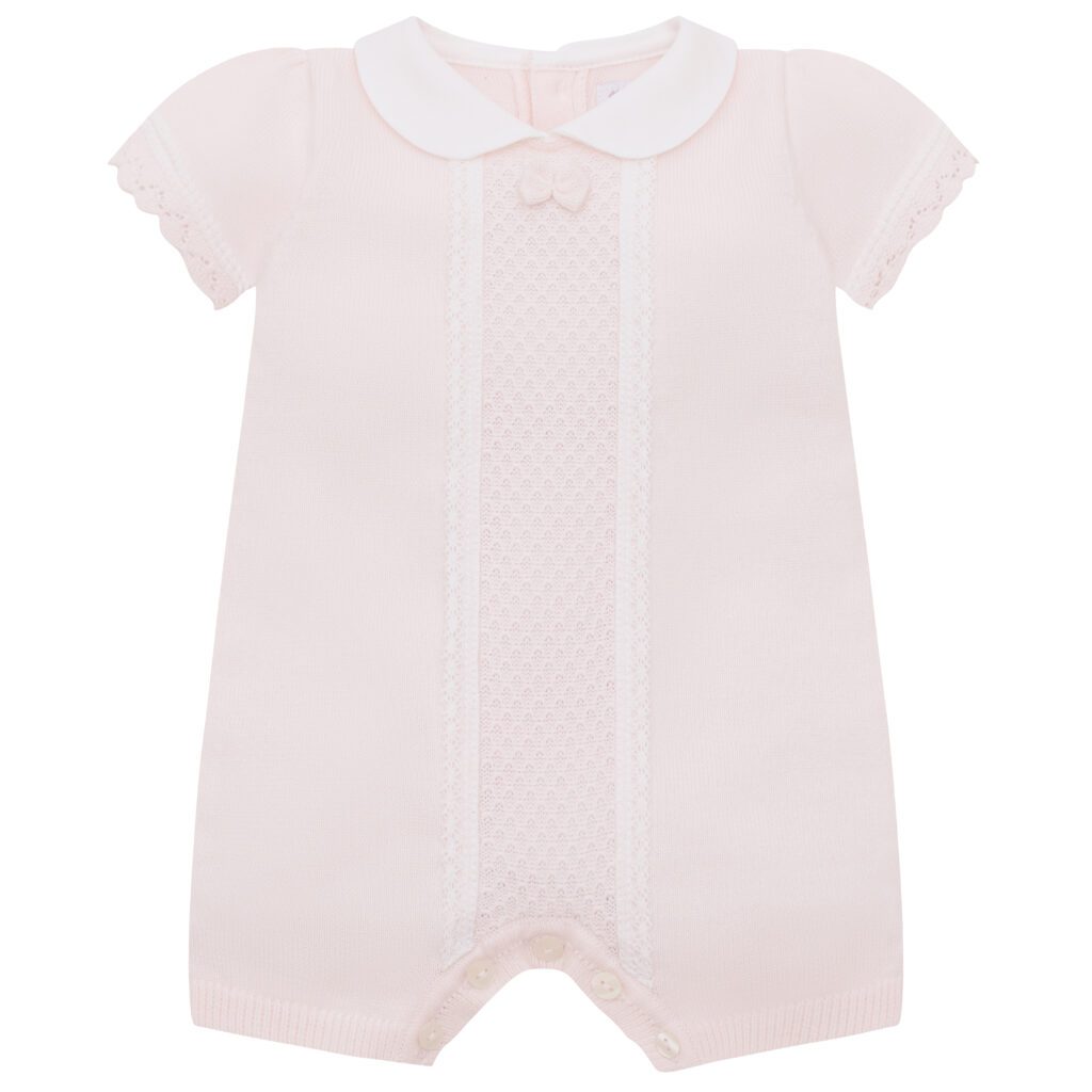 Emilie Et Rose Pale Pink Knitted Romper Layla