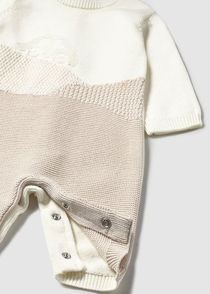 Mayoral Baby Boy Light Beige Knitted Romper 2611
