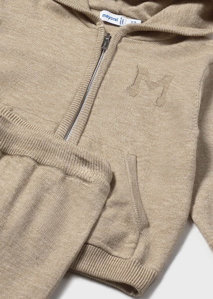 Mayoral Baby Boy Beige Knitted Tracksuit 2514