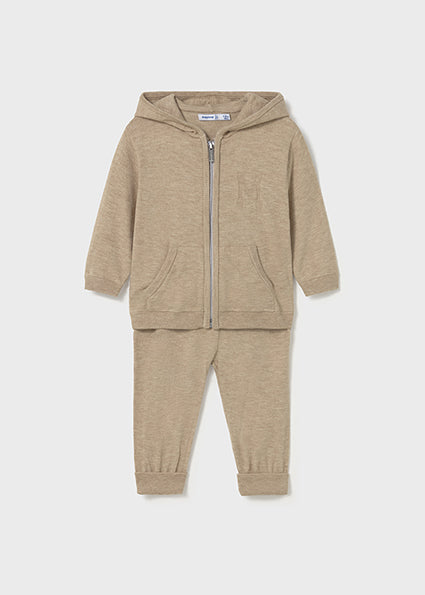 Mayoral Baby Boy Beige Knitted Tracksuit 2514