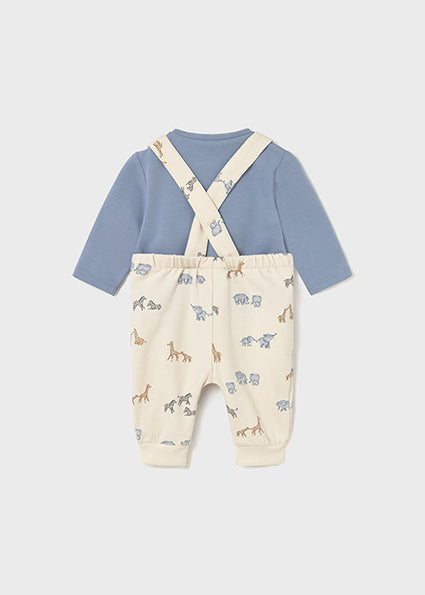 Mayoral Baby Boy Blue Printed Dungaree Set 2618