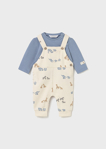 Mayoral Baby Boy Blue Printed Dungaree Set 2618