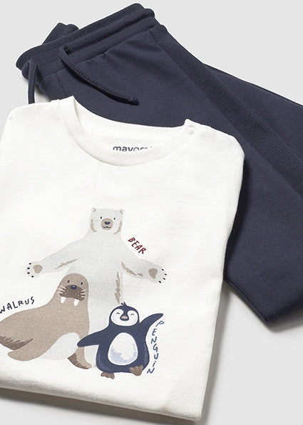 Mayoral Baby Boys Navy Three Piece Tracksuit 2840