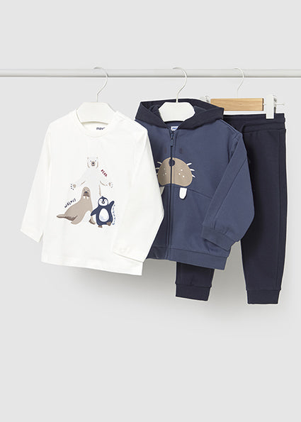 Mayoral Baby Boys Navy Three Piece Tracksuit 2840