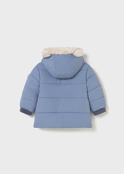 Mayoral Baby Boys Blue Fleeced Winter Jacket 2424