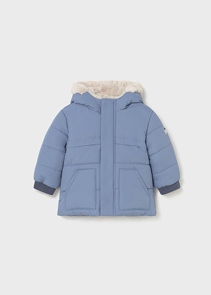 Mayoral Baby Boys Blue Fleeced Winter Jacket 2424