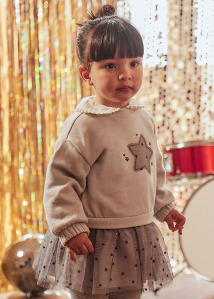 Mayoral Baby Girls Grey Tulle Jumper Dress 2912