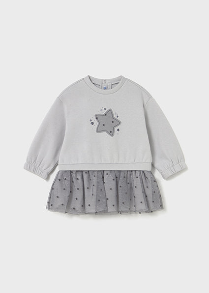 Mayoral Baby Girls Grey Tulle Jumper Dress 2912