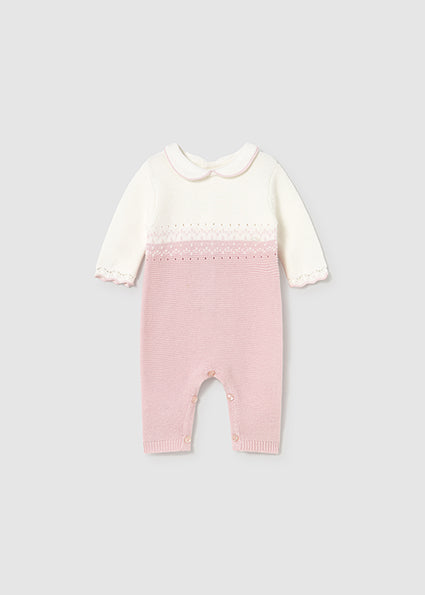 Mayoral Baby Girl Pink Knitted Romper 2601