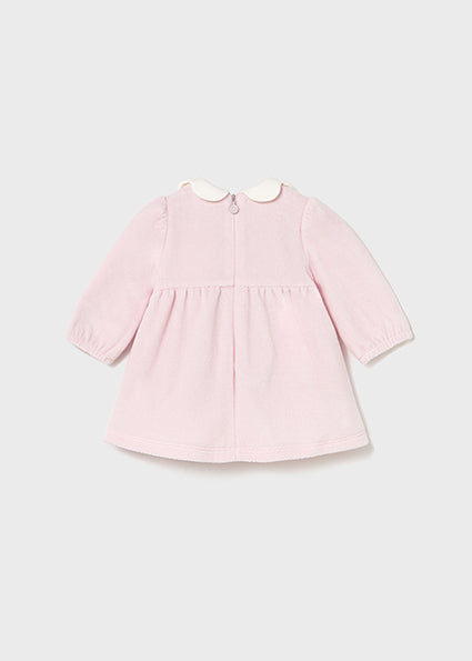 Mayoral Baby Girl Pink Velour Bow Dress 2805