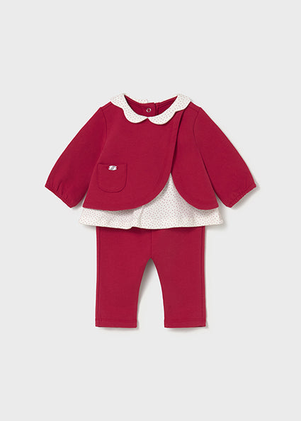 Mayoral Baby Girl Red Three Piece Wrap Tracksuit 2707