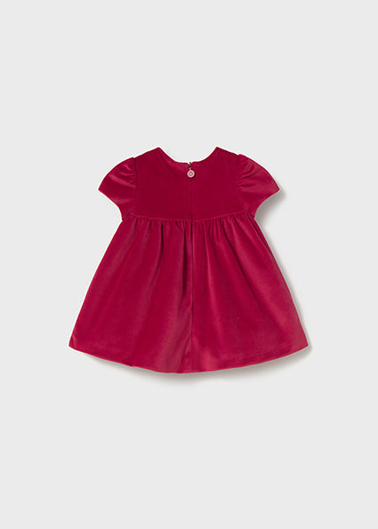 Mayoral Baby Girl Red Velour Dress 2816