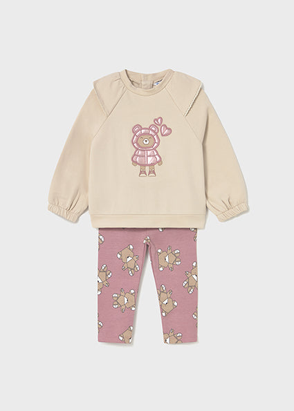 Mayoral Baby Girls Pink Printed Legging Set 2741