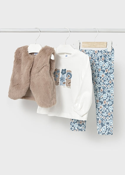 Mayoral Girls Blue 3 Piece Legging Set 2739