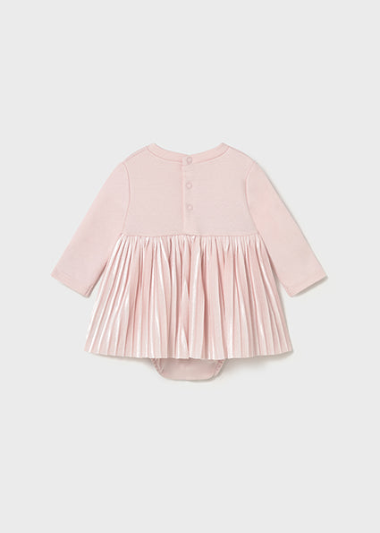 Mayoral Baby Girl Pink Velour Romper Dress 2812