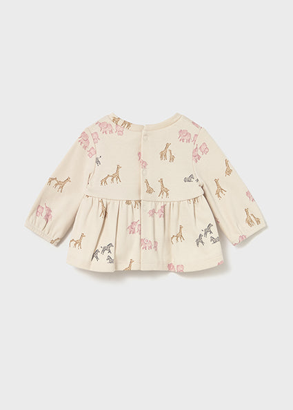 Mayoral Baby Girl Dusty Pink Three Piece Trouser Set 2561