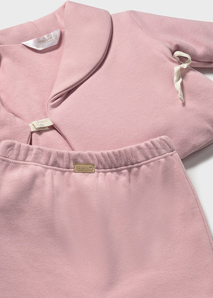 Mayoral Baby Girl Dusty Pink Three Piece Trouser Set 2561