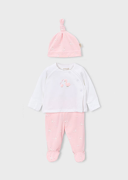 PRE ORDER Mayoral Baby Girl Pink Three Piece Gift Set 1506